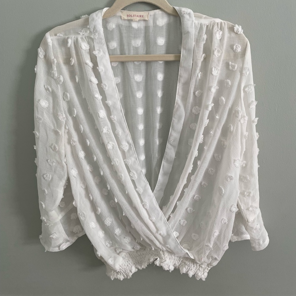 Solitaire Size Small White Blouse - Purchased from South Moon Under